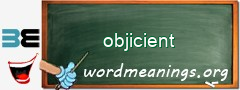 WordMeaning blackboard for objicient